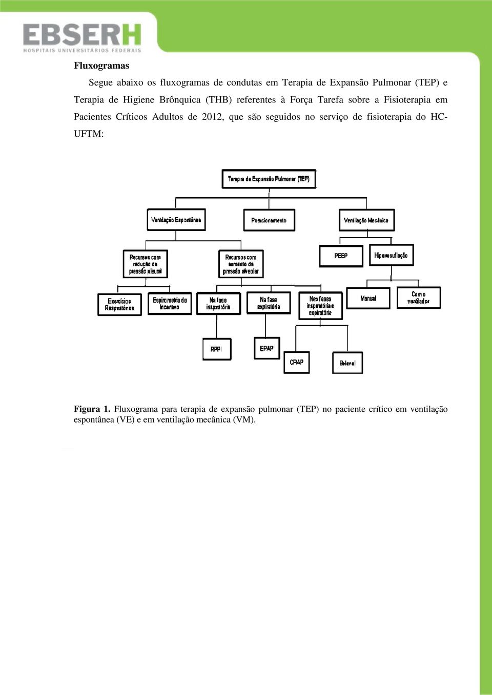 são seguidos no serviço de fisioterapia do HC- UFTM: Figura 1.