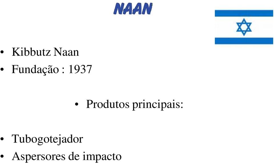 Produtos principais: