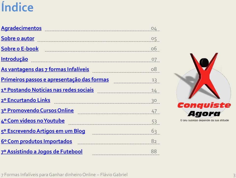 Encurtando Links 3º Promovendo Cursos Online 4º Com videos no Youtube 5º Escrevendo Artigos em