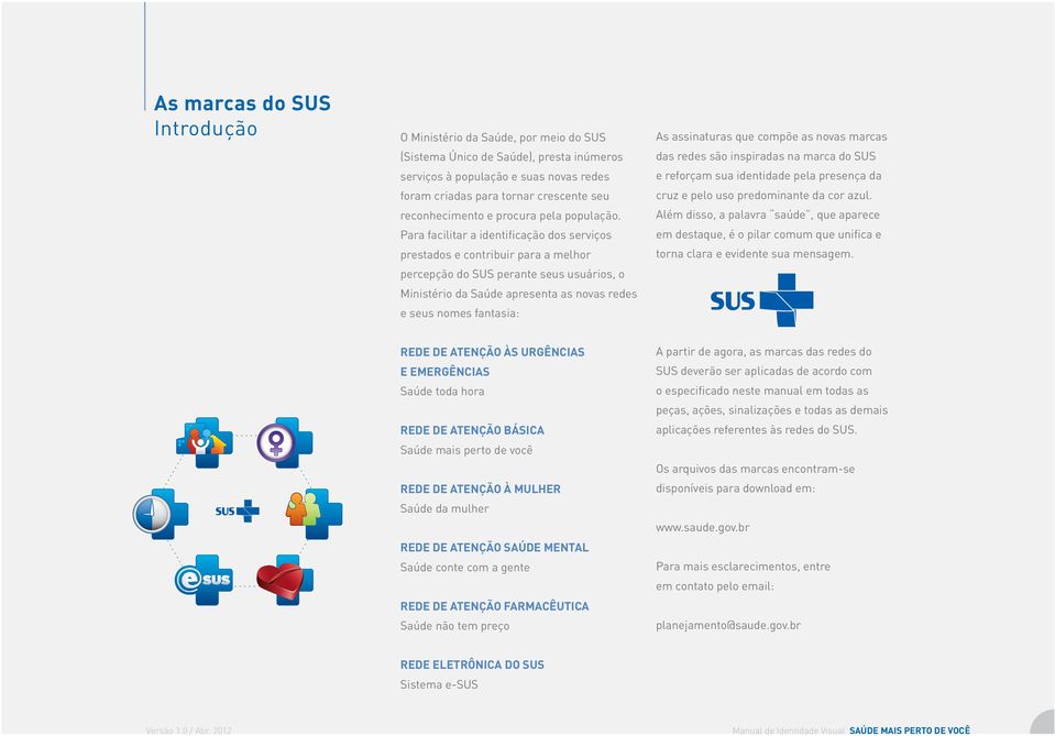 Para facilitar a identificação dos serviços prestados e contribuir para a melhor percepção do SUS perante seus usuários, o Ministério da Saúde apresenta as novas redes e seus nomes fantasia: As