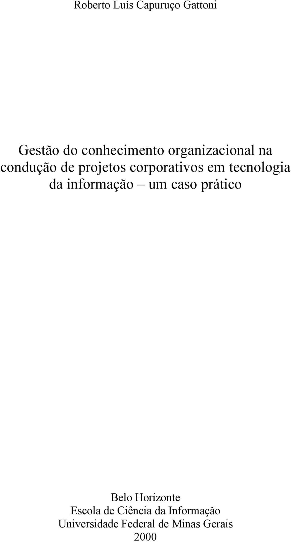 tecnologia da informação um caso prático Belo Horizonte
