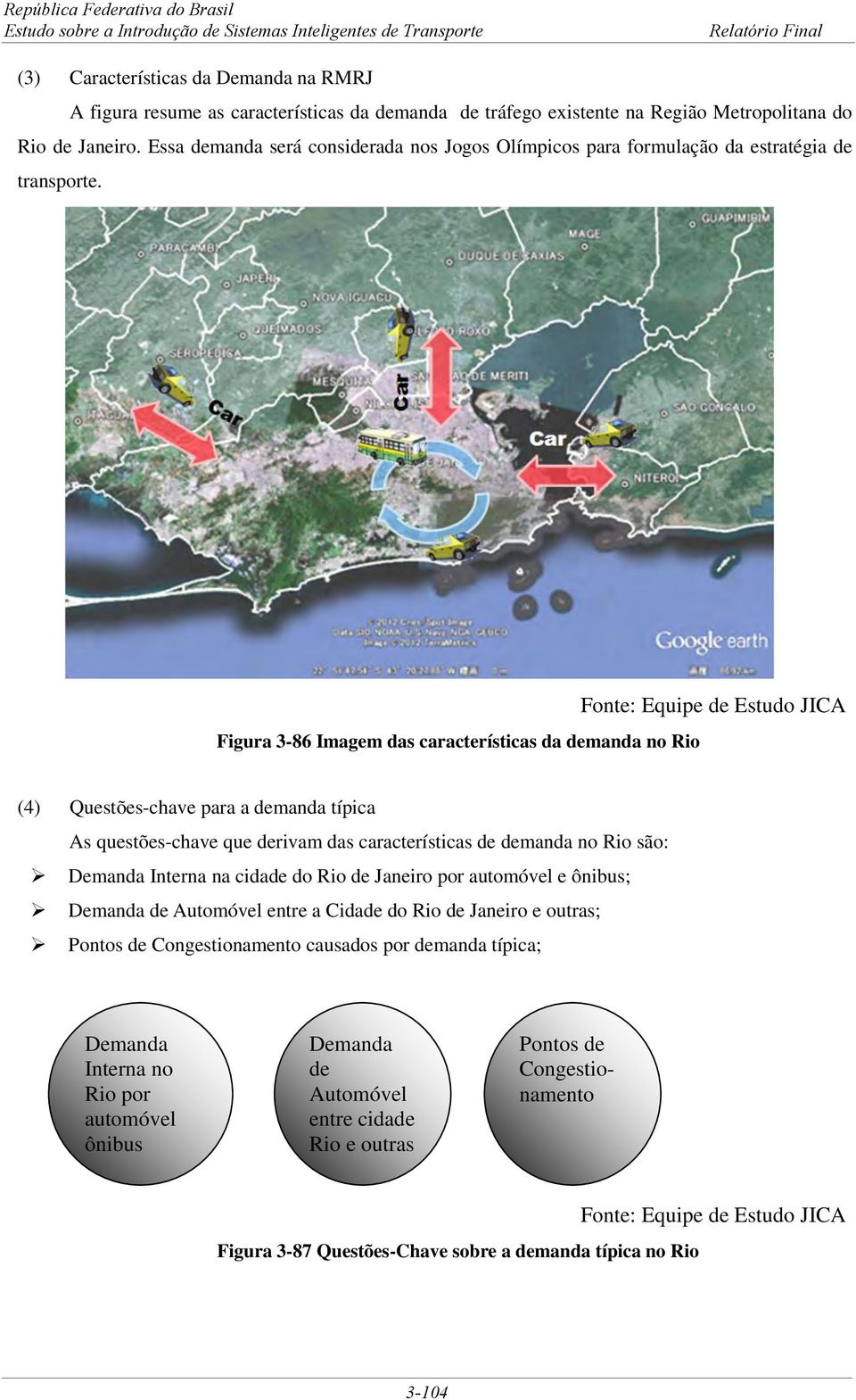 Figura 3-86 Imagem das características da demanda no Rio Fonte: Equipe de Estudo JICA (4) Questões-chave para a demanda típica As questões-chave que derivam das características de demanda no Rio são: