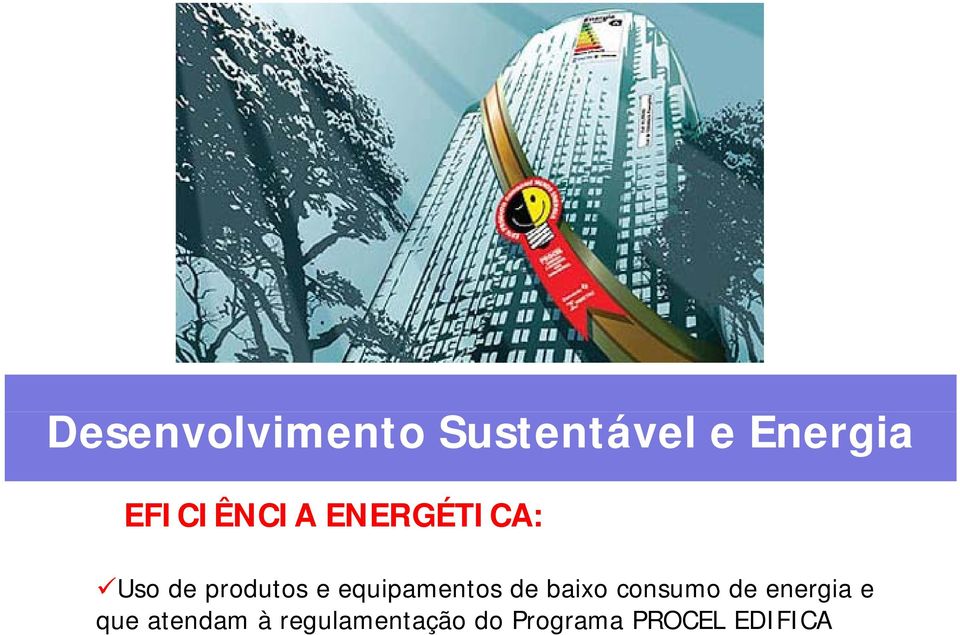 de energia e Uso de produtos e equipamentos de baixo