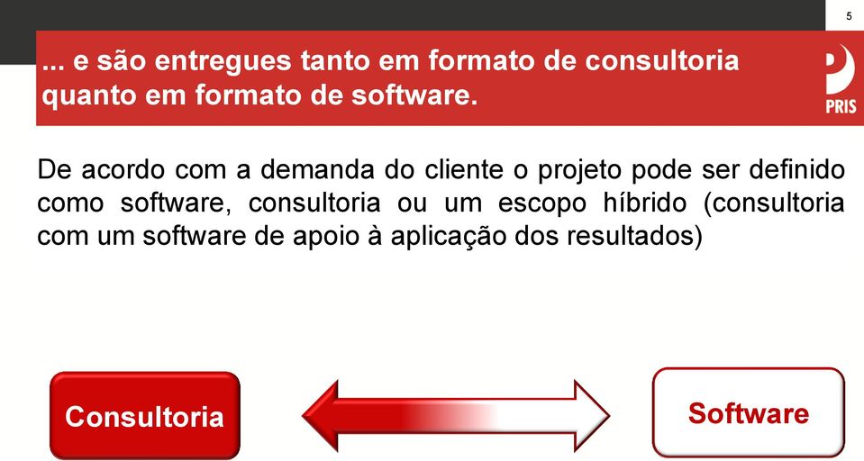 De acordo com a demanda do cliente o projeto pode ser definido como