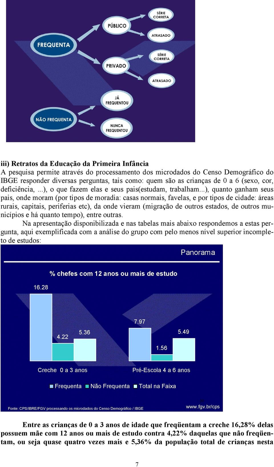 ..), quanto ganham seus pais, onde moram (por tipos de moradia: casas normais, favelas, e por tipos de cidade: áreas rurais, capitais, periferias etc), da onde vieram (migração de outros estados, de