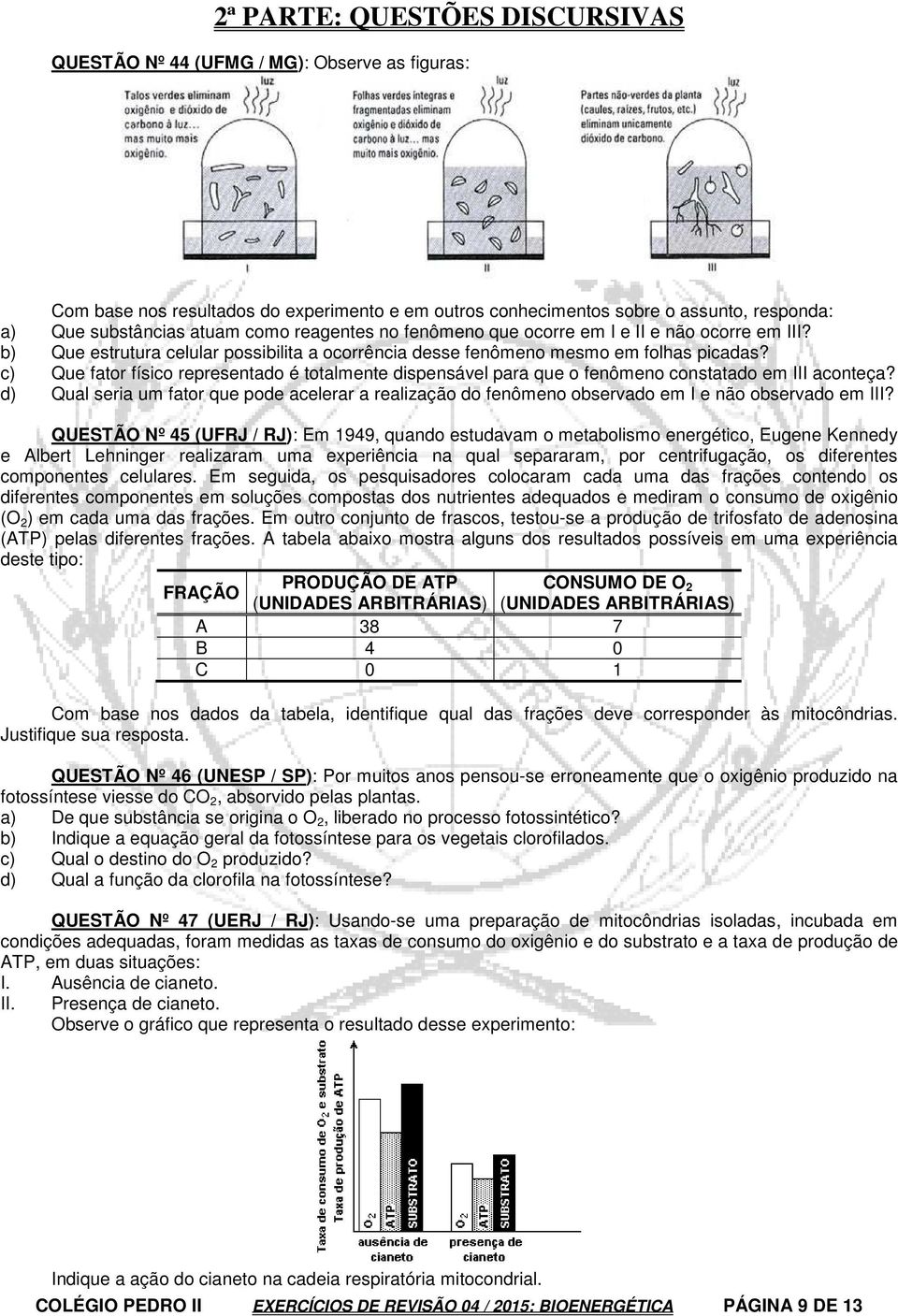 c) Que fator físico representado é totalmente dispensável para que o fenômeno constatado em III aconteça?