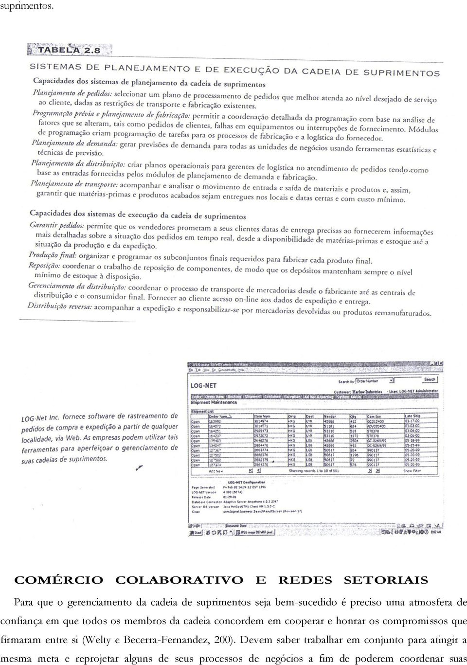 é preciso uma atmosfera de confiança em que todos os membros da cadeia concordem em cooperar e honrar os