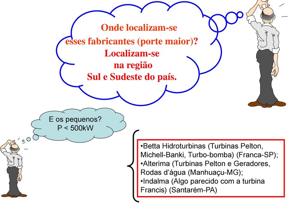 P < 500kW Betta Hidroturbinas (Turbinas Pelton, Michell-Banki, Turbo-bomba)