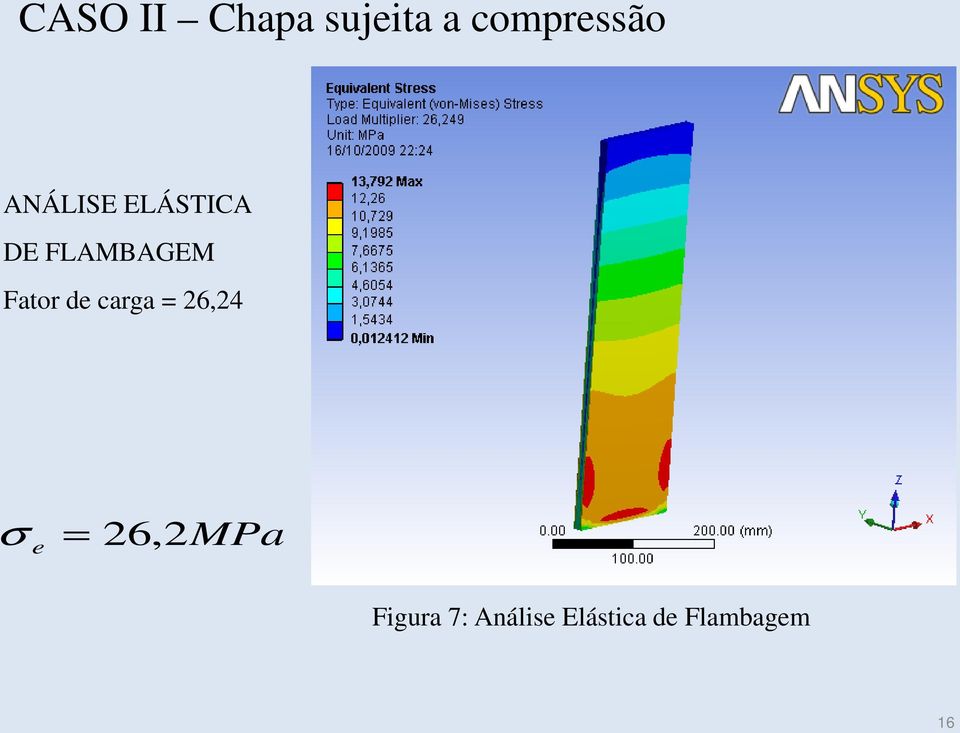 de carga = 26,24 s e = 26, 2MPa