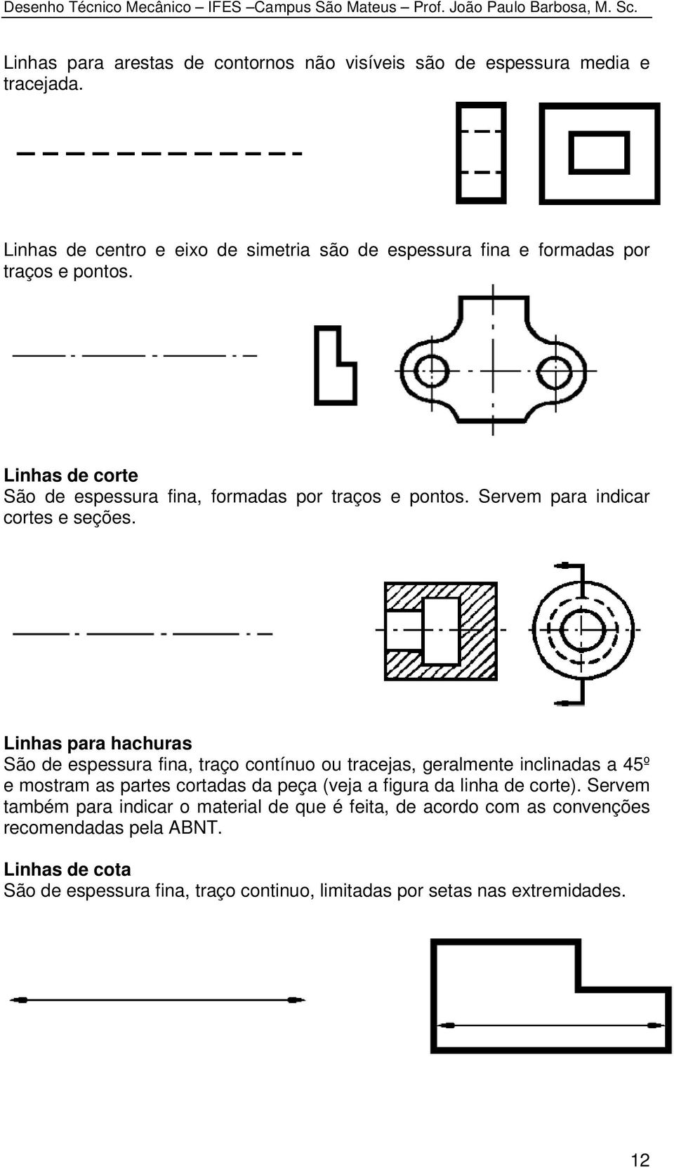 Servem para indicar cortes e seções.