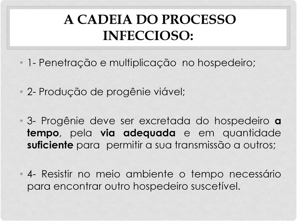 pela via adequada e em quantidade suficiente para permitir a sua transmissão a