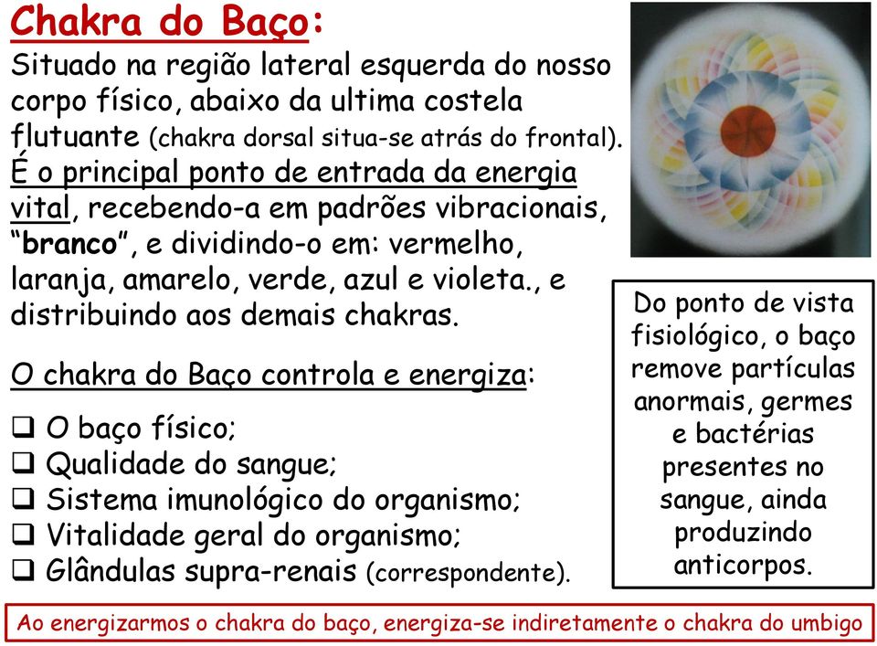 , e distribuindo aos demais chakras.