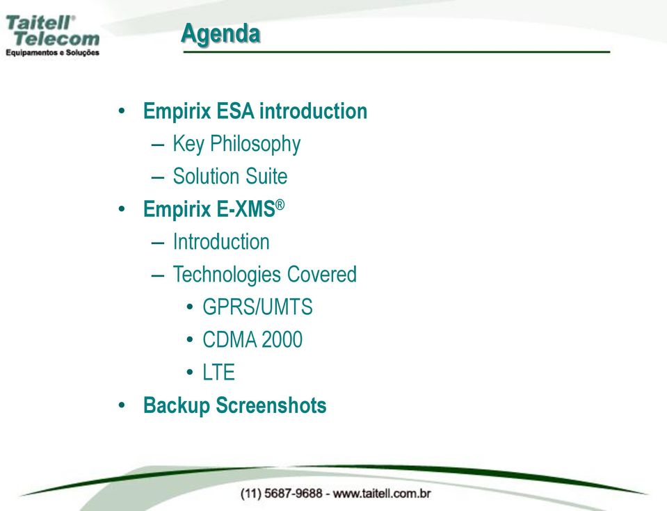 E-XMS Introduction Technologies