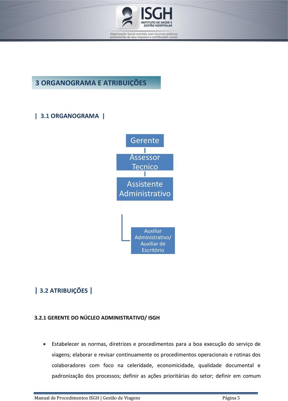 viagens; elaborar e revisar continuamente os procedimentos operacionais e rotinas dos colaboradores com foco na celeridade, economicidade,