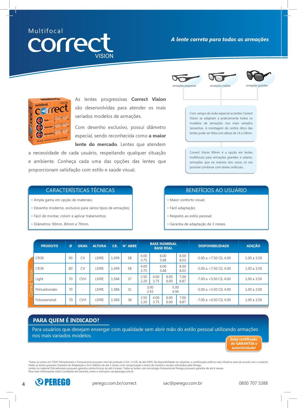 Conheça cada uma das opções das lentes que proporcionam satisfação com estilo e saúde visual.