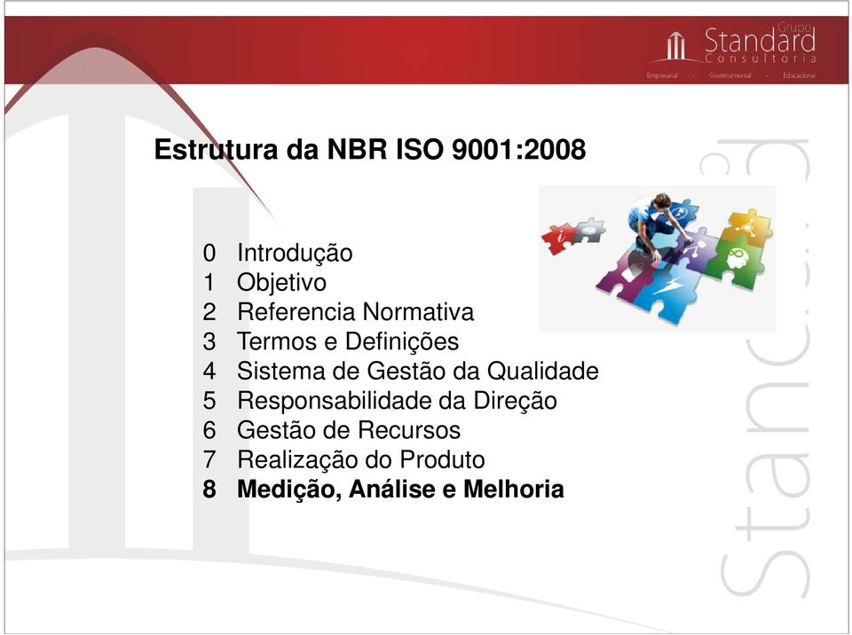 Gestão da Qualidade 5 Responsabilidade da Direção 6 Gestão