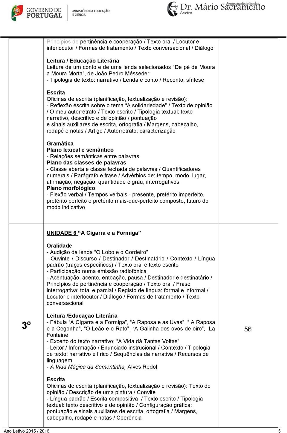 escrito / Tipologia textual: texto narrativo, descritivo e de opinião / pontuação e sinais auxiliares de escrita, ortografia / Margens, cabeçalho, rodapé e notas / Artigo / Autorretrato: