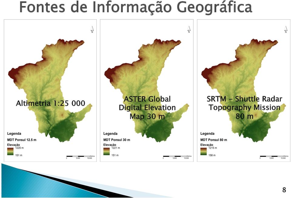 Digital Elevation Map 30 m SRTM -