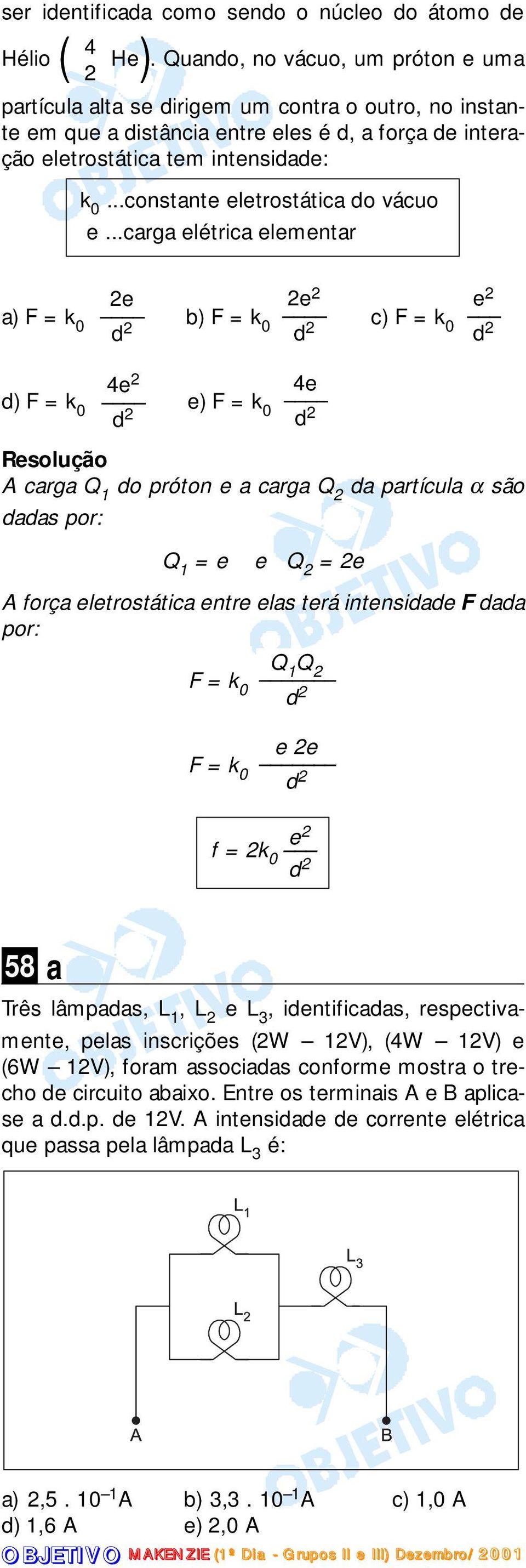 ..constante eletrostática do vácuo e.