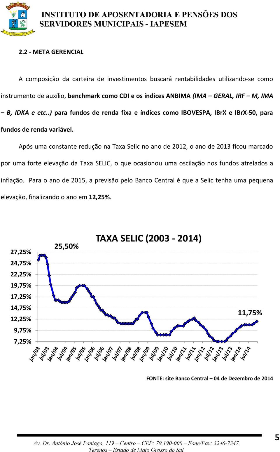 Após uma constante redução na Taxa Selic no ano de 2012, o ano de 2013 ficou marcado por uma forte elevação da Taxa SELIC, o que ocasionou uma oscilação nos fundos atrelados a inflação.