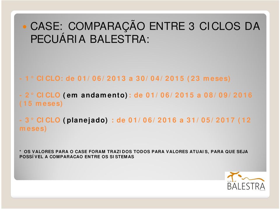 -3 CICLO (planejado) : de 01/06/2016 a 31/05/2017 (12 meses) * OS VALORES PARA O CASE