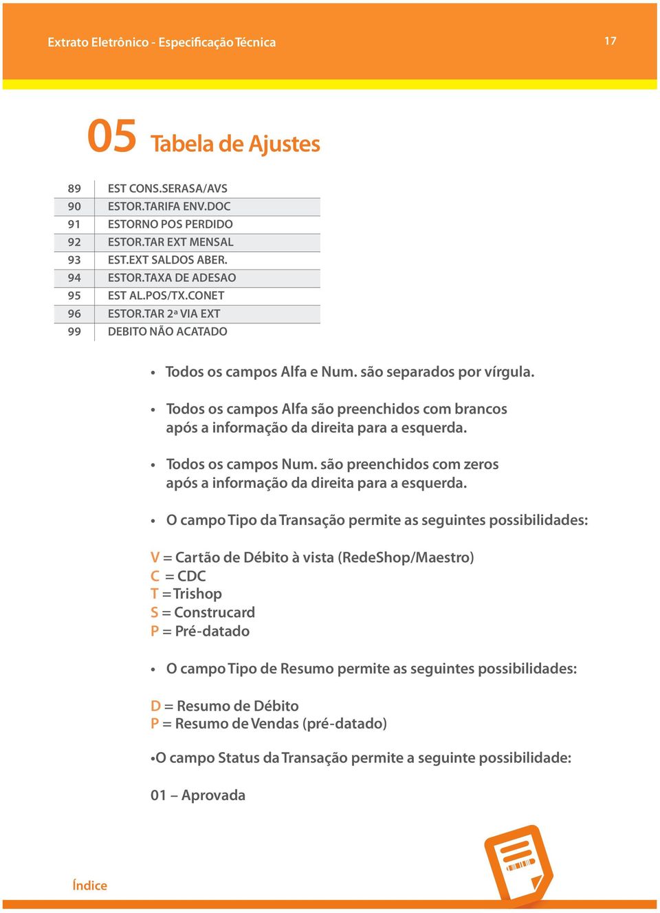 Todos os campos Num. são preenchidos com zeros após a informação da direita para a esquerda.