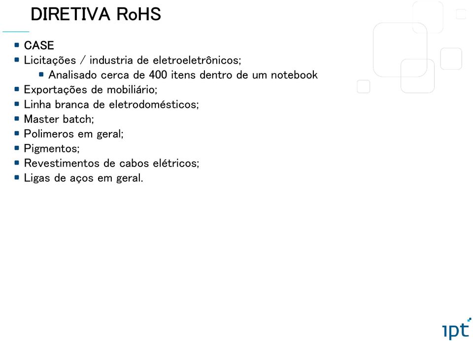 Linha branca de eletrodomésticos; Master batch; Polimeros em