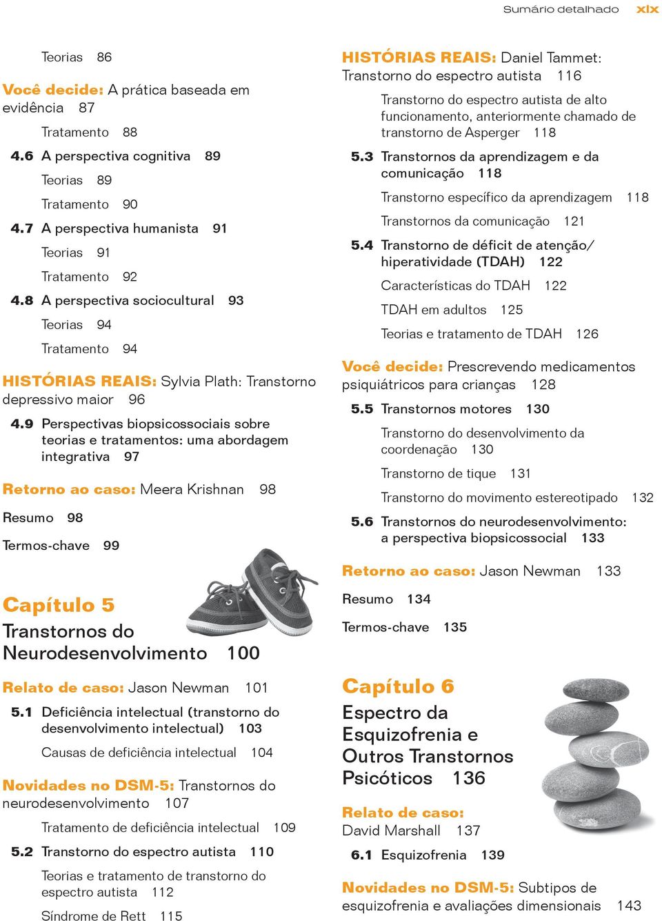 9 Perspectivas biopsicossociais sobre teorias e tratamentos: uma abordagem integrativa 97 Retorno ao caso: Meera Krishnan 98 Resumo 98 Termos-chave 99 Capítulo 5 do Neurodesenvolvimento 100 Jason