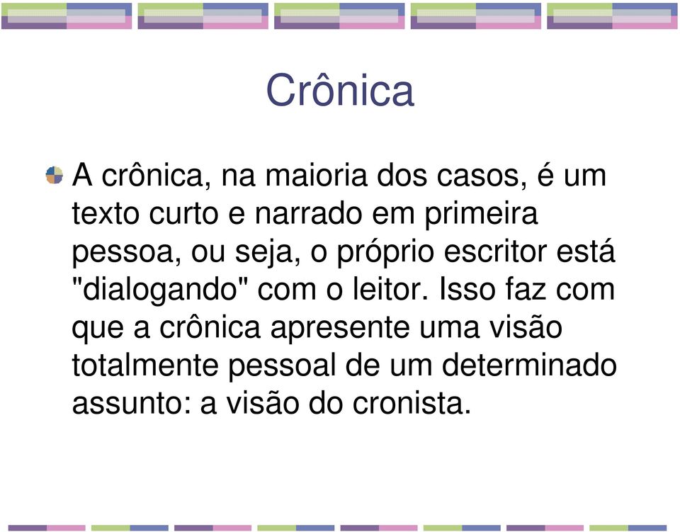 "dialogando" com o leitor.