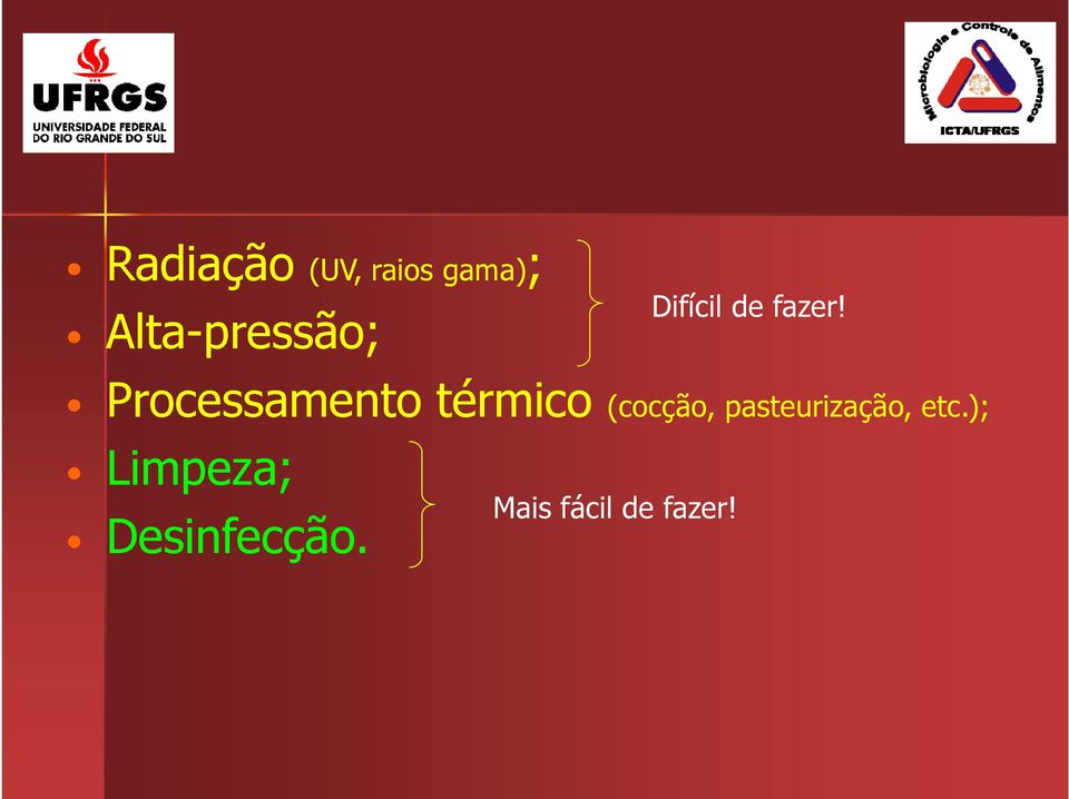 Processamento térmico (cocção,