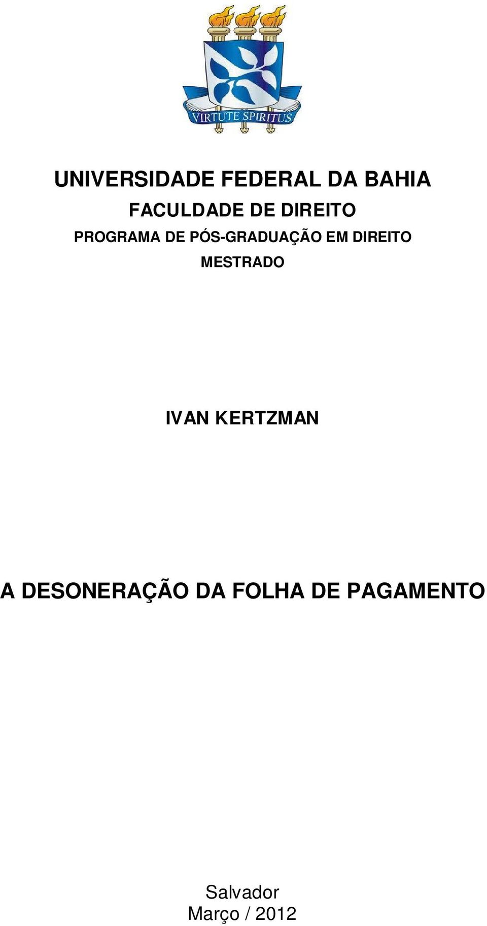 DIREITO MESTRADO IVAN KERTZMAN A