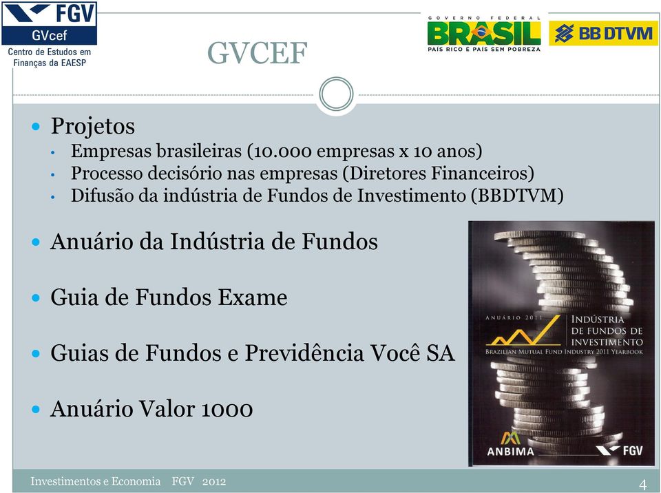 Difusão da indústria de Fundos de Investimento (BBDTVM) Anuário da Indústria de