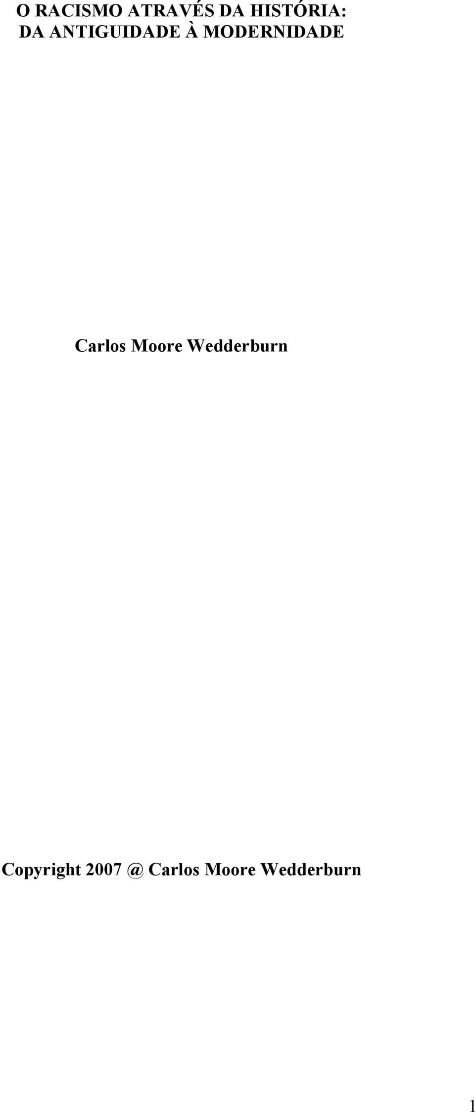 Carlos Moore Wedderburn