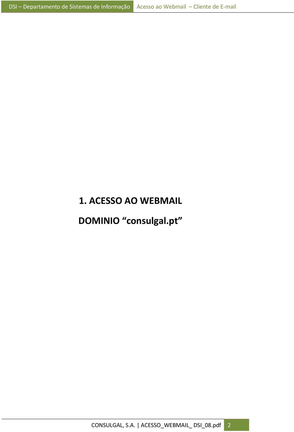 ACESSO AO WEBMAIL DOMINIO