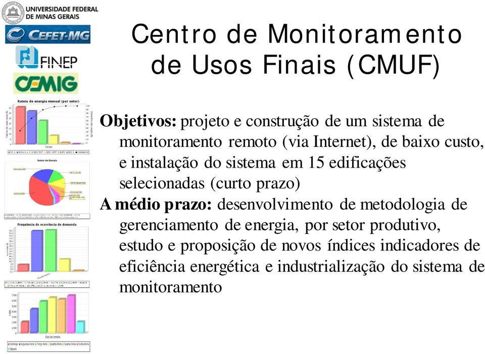 A médio prazo: desenvolvimento de metodologia de gerenciamento de energia, por setor produtivo, estudo e