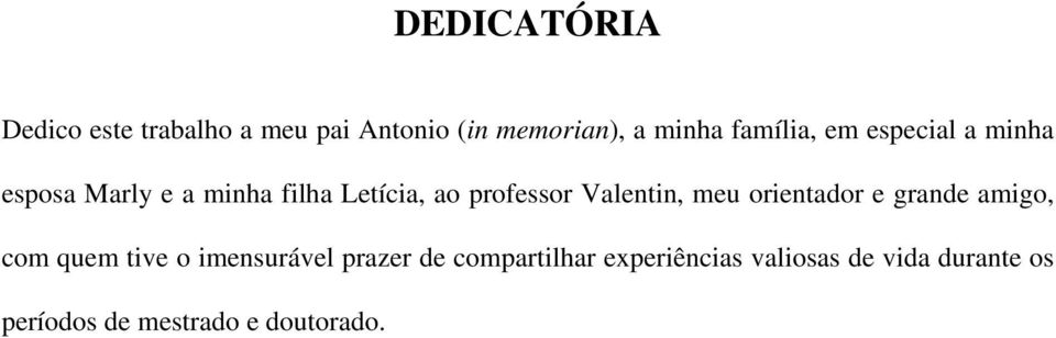 Valentin, meu orientador e grande amigo, com quem tive o imensurável prazer de