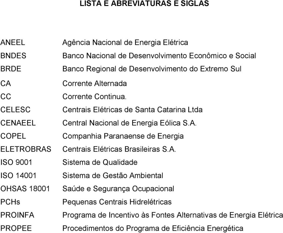 Centrais Elétricas de Santa Catarina Ltda Central Nacional de Energia Eólica S.A.