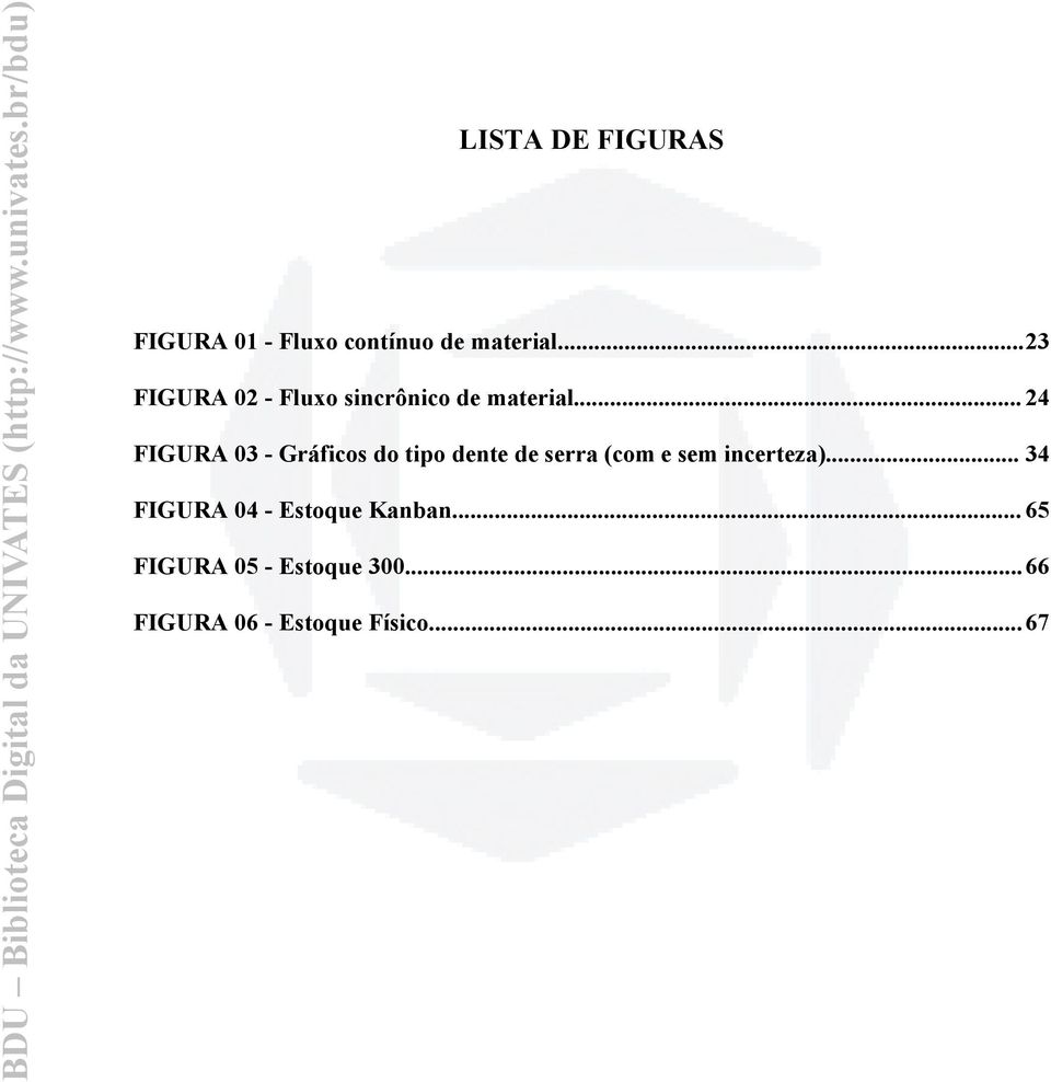 .. 24 FIGURA 03 - Gráficos do tipo dente de serra (com e sem