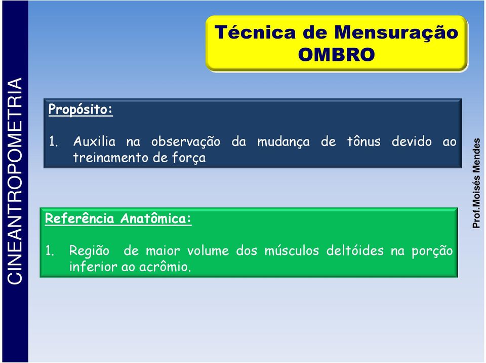 ao treinamento de força Referência Anatômica: 1.