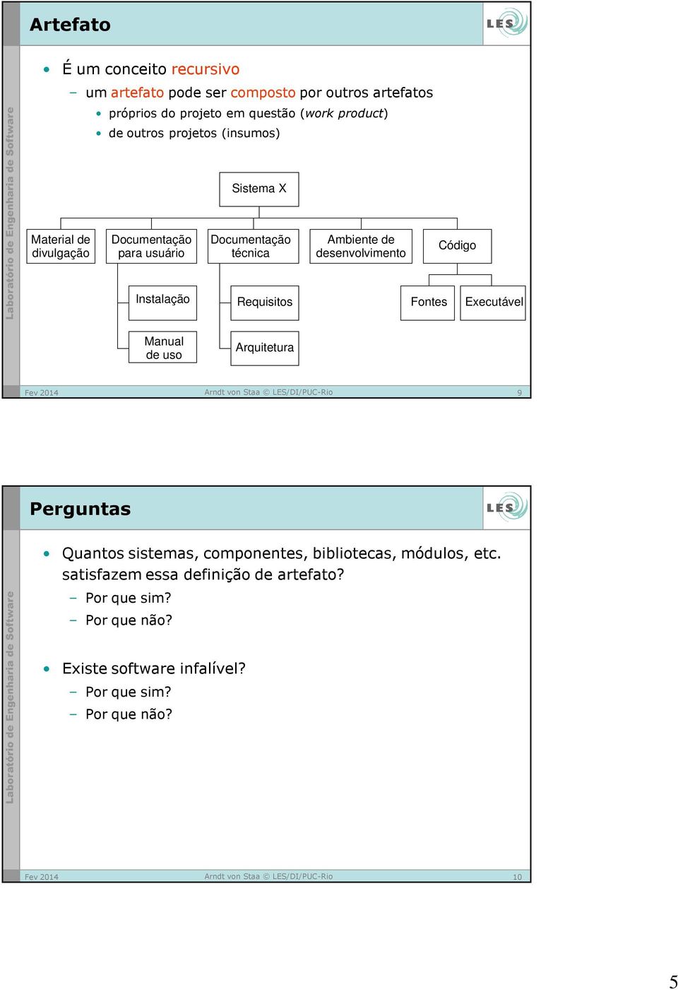 desenvolvimento Código Instalação Requisitos Fontes Executável Manual de uso Arquitetura 9 Perguntas Quantos sistemas, componentes,