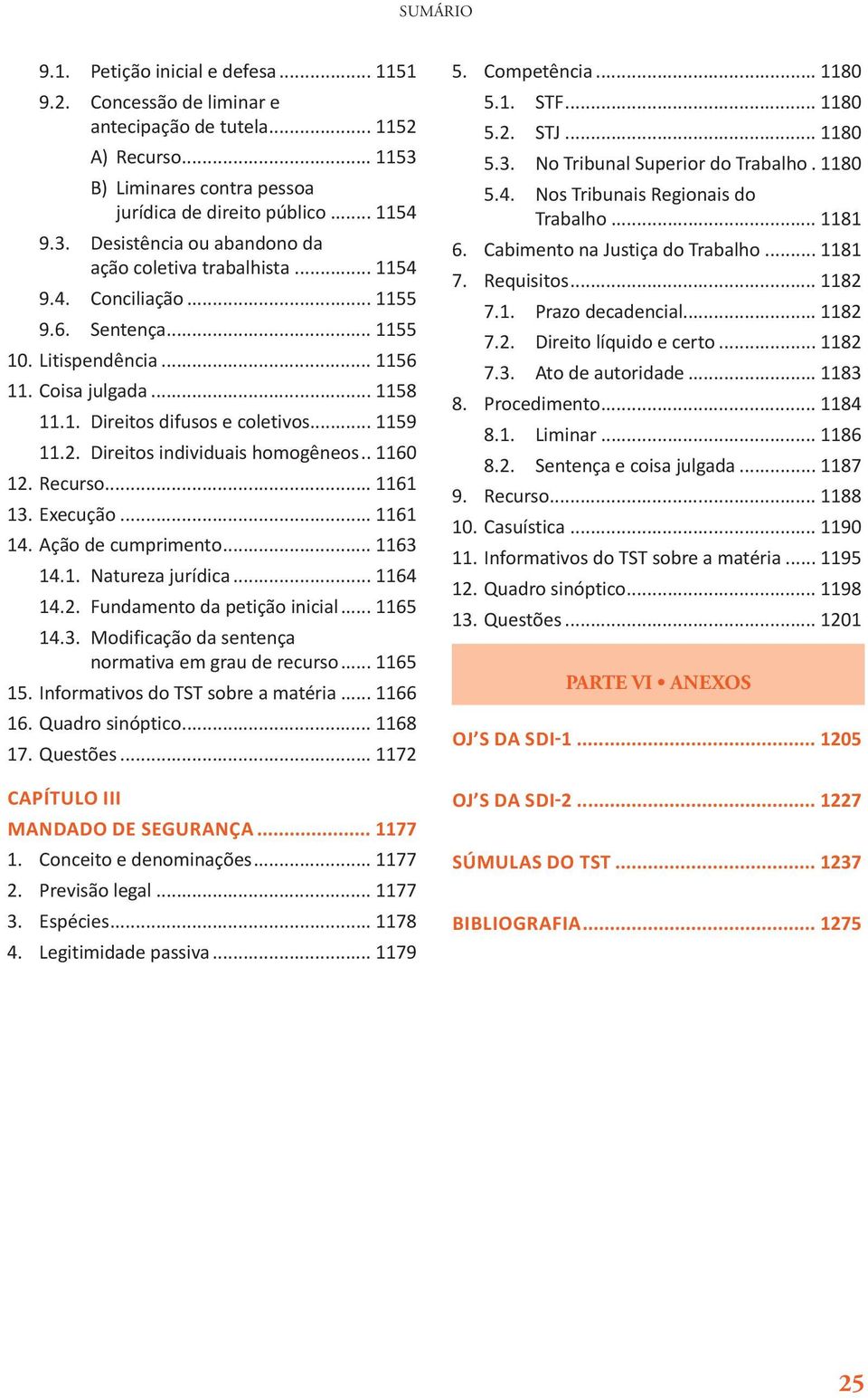 Recurso... 1161 13. Execução... 1161 14. Ação de cumprimento... 1163 14.1. Natureza jurídica... 1164 14.2. Fundamento da petição inicial... 1165 14.3. Modificação da sentença normativa em grau de recurso.