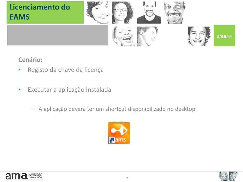 aplicação Instalada A aplicação deverá