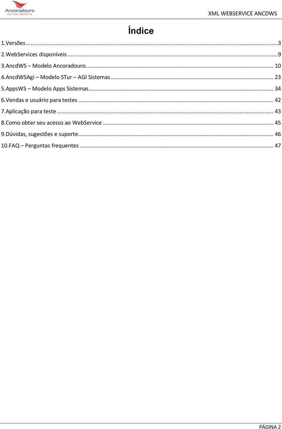 AppsWS Modelo Apps Sistemas... 34 6.Vendas e usuário para testes... 42 7.Aplicação para teste.