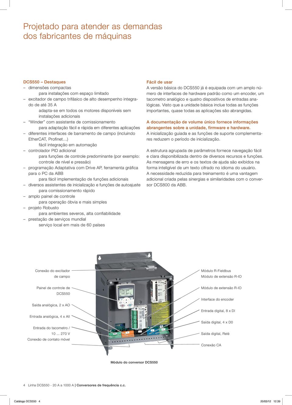 barramento de campo (incluindo EtherCAT, Profinet ) fácil integração em automação controlador PID adicional para funções de controle predominante (por exemplo: controle de nível e pressão)