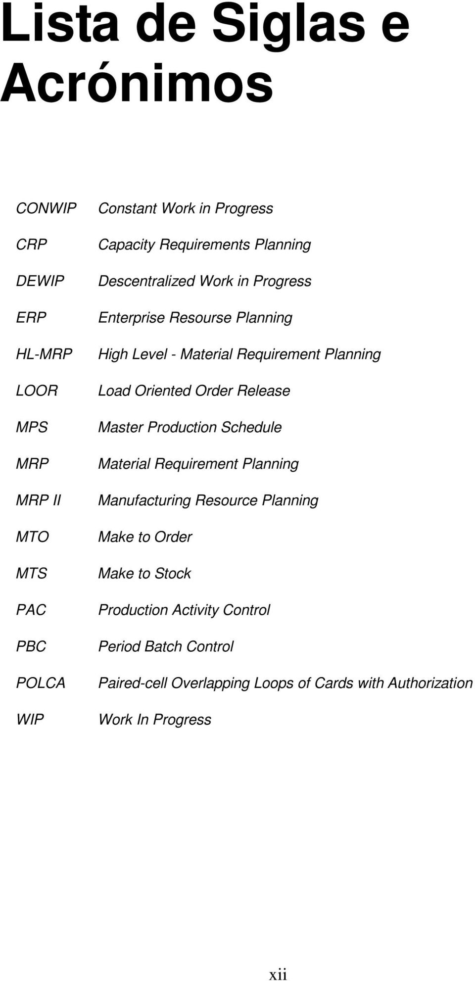 Planning Load Oriented Order Release Master Production Schedule Material Requirement Planning Manufacturing Resource Planning Make to