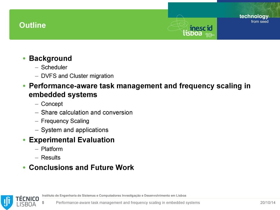 systems Concept Share calculation and conversion Frequency Scaling