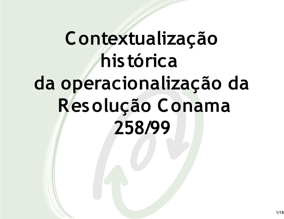 operacionalização da