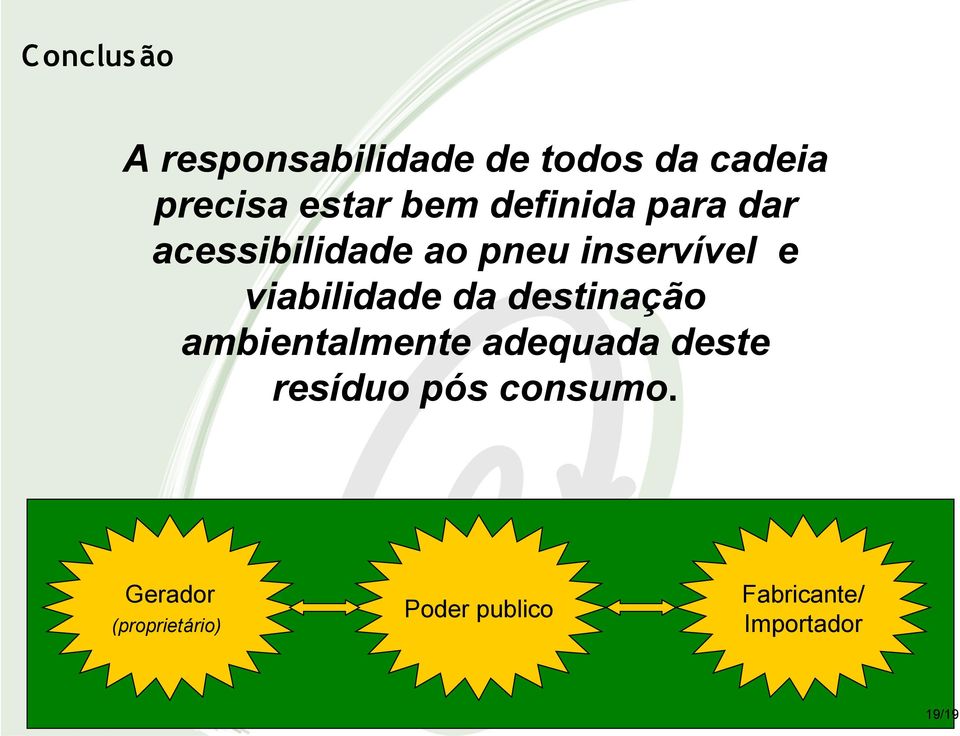 viabilidade da destinação ambientalmente adequada deste resíduo