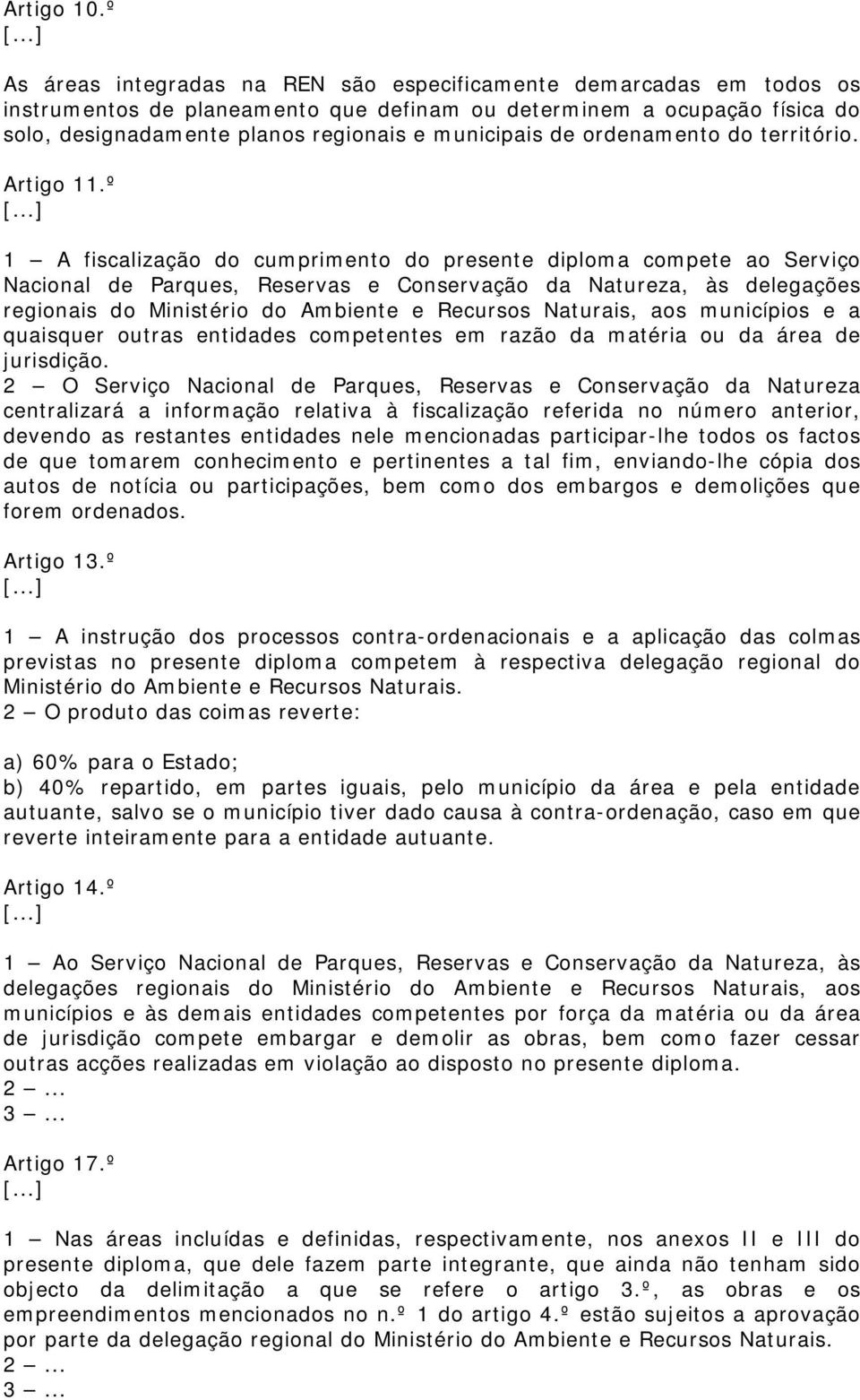 de ordenamento do território. Artigo 11.