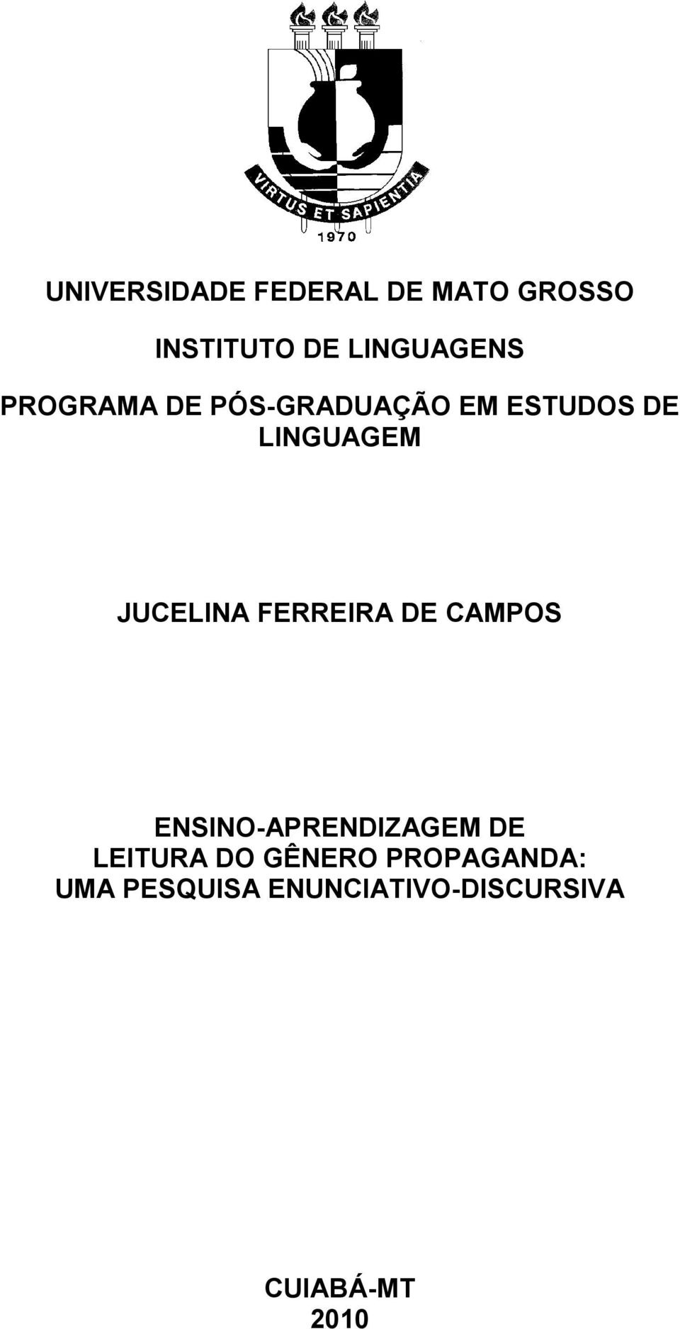 FERREIRA DE CAMPOS ENSINO-APRENDIZAGEM DE LEITURA DO GÊNERO